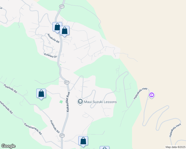 map of restaurants, bars, coffee shops, grocery stores, and more near Haleakala Highway in Maui County