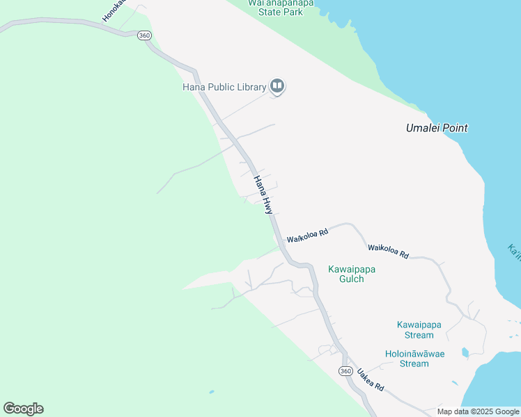 map of restaurants, bars, coffee shops, grocery stores, and more near 4264 Hana Highway in Hana