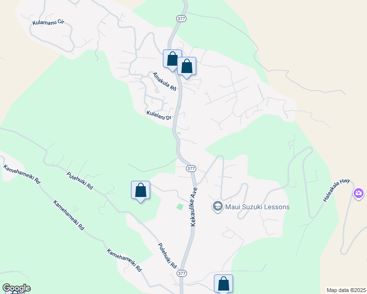 map of restaurants, bars, coffee shops, grocery stores, and more near 20 Kualono Place in Kula