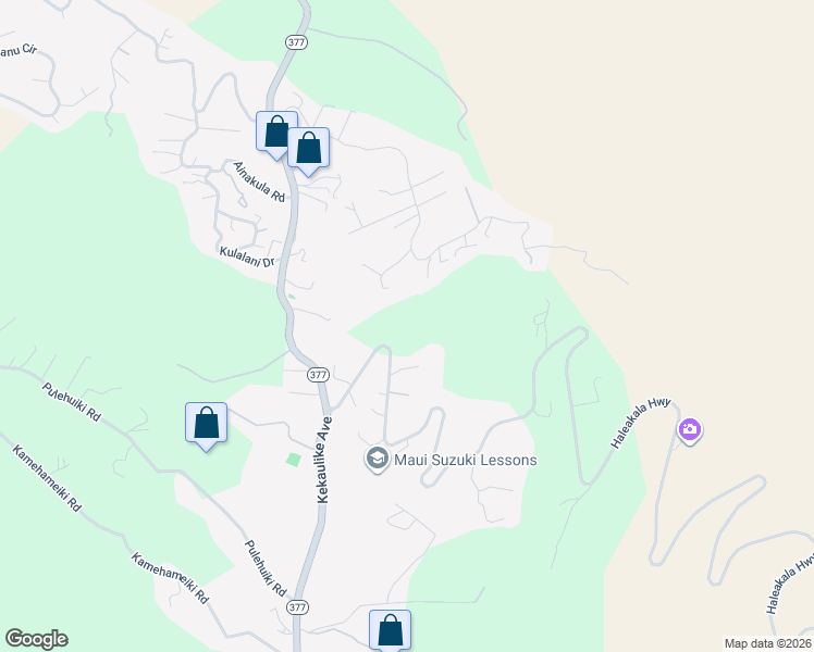 map of restaurants, bars, coffee shops, grocery stores, and more near Haleakala Highway in Maui County