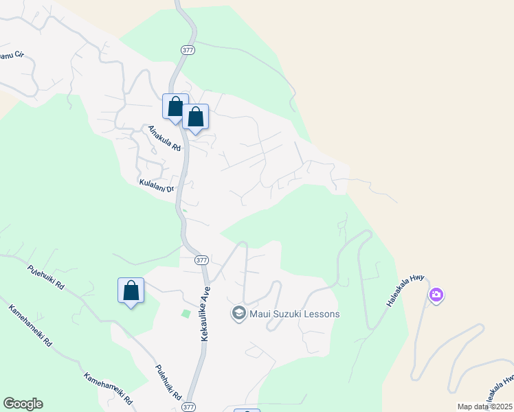 map of restaurants, bars, coffee shops, grocery stores, and more near 85 Kaui Place in Kula