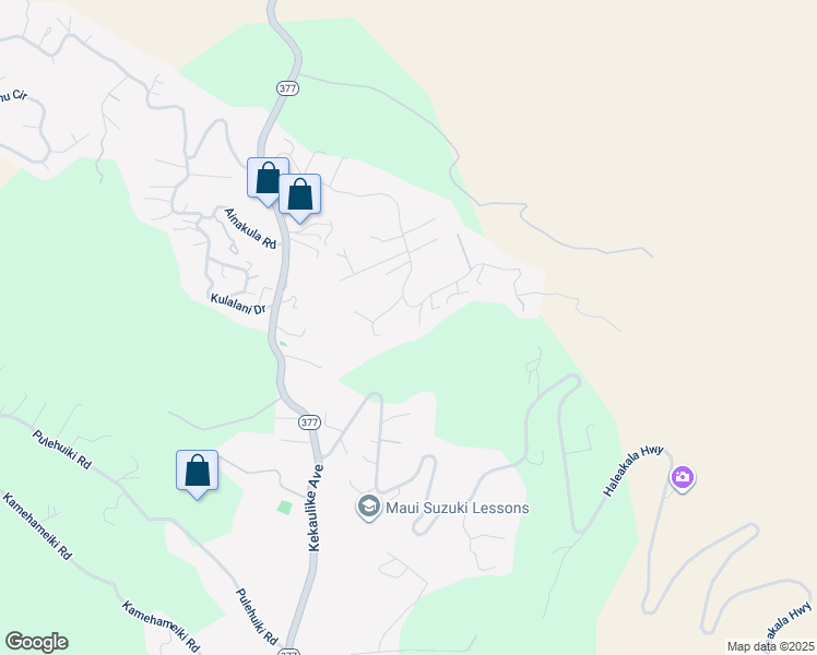 map of restaurants, bars, coffee shops, grocery stores, and more near 712 Upper Kimo Drive in Kula