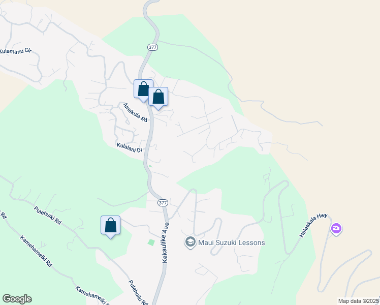map of restaurants, bars, coffee shops, grocery stores, and more near 40 Kaui Place in Kula
