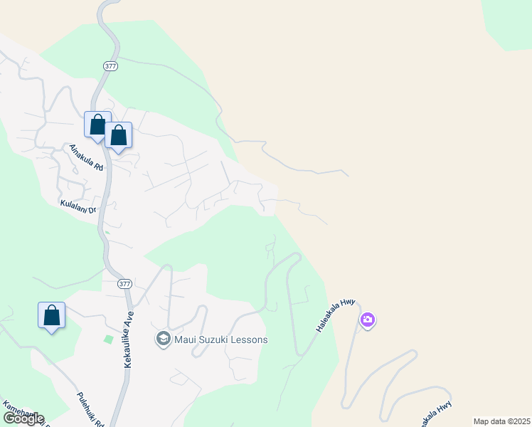 map of restaurants, bars, coffee shops, grocery stores, and more near 1100 Upper Kimo Drive in Kula
