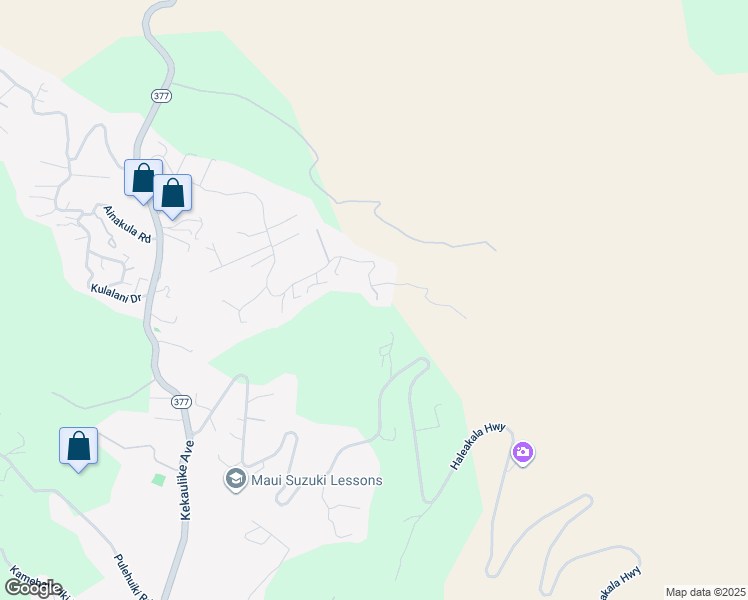 map of restaurants, bars, coffee shops, grocery stores, and more near 1100 Upper Kimo Drive in Kula