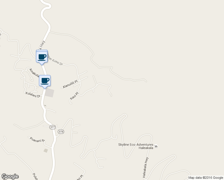 map of restaurants, bars, coffee shops, grocery stores, and more near 1067 Upper Kimo Drive in Kula