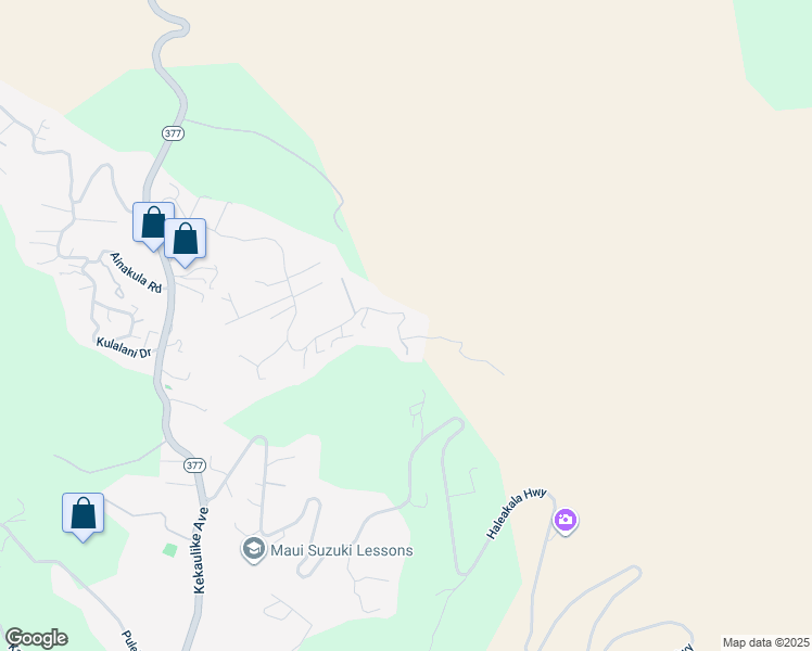 map of restaurants, bars, coffee shops, grocery stores, and more near 1067 Upper Kimo Drive in Kula