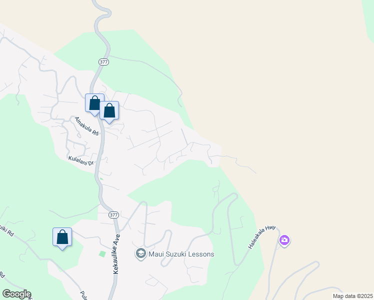 map of restaurants, bars, coffee shops, grocery stores, and more near 890 Upper Kimo Drive in Kula