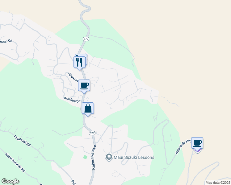 map of restaurants, bars, coffee shops, grocery stores, and more near 23 Meakoho Place in Kula