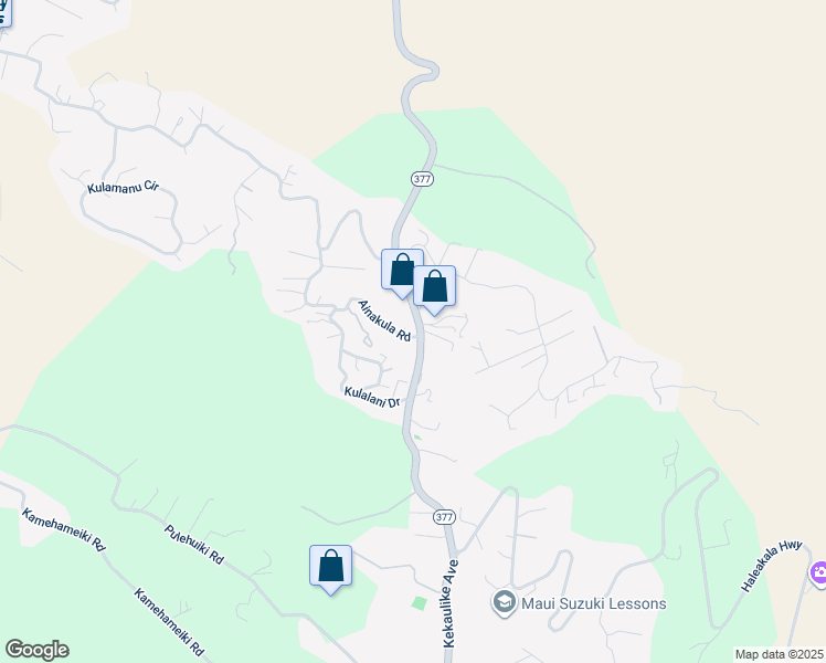 map of restaurants, bars, coffee shops, grocery stores, and more near 469 Ainakula Road in Kula