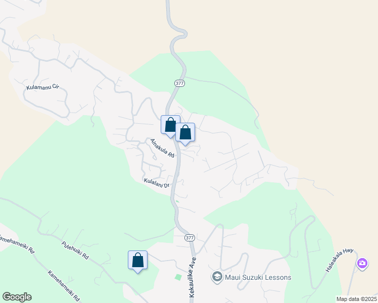 map of restaurants, bars, coffee shops, grocery stores, and more near 15247 Haleakala Highway in Kula