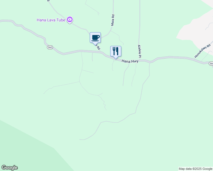 map of restaurants, bars, coffee shops, grocery stores, and more near 275 Kalo Road in Hana