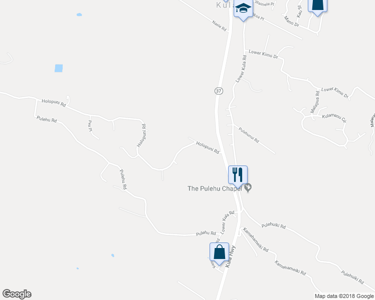 map of restaurants, bars, coffee shops, grocery stores, and more near 207 Holopuni Road in Kula