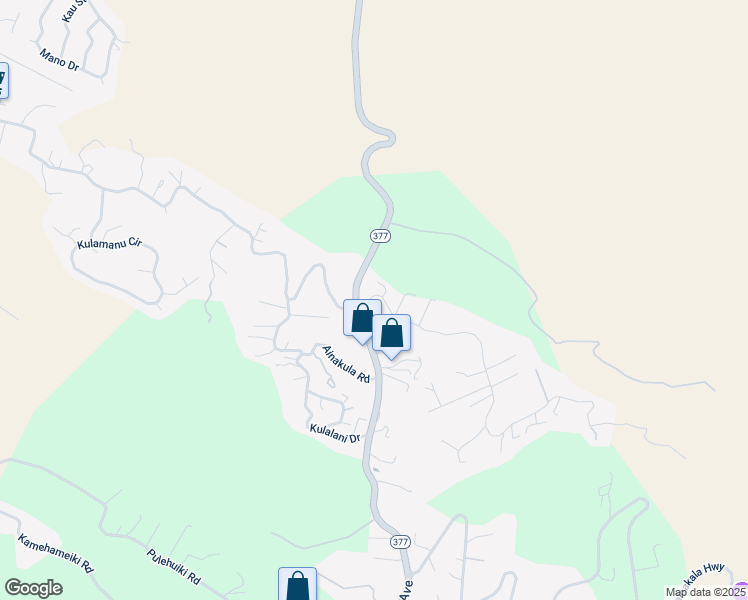 map of restaurants, bars, coffee shops, grocery stores, and more near 82 Upper Kimo Drive in Kula