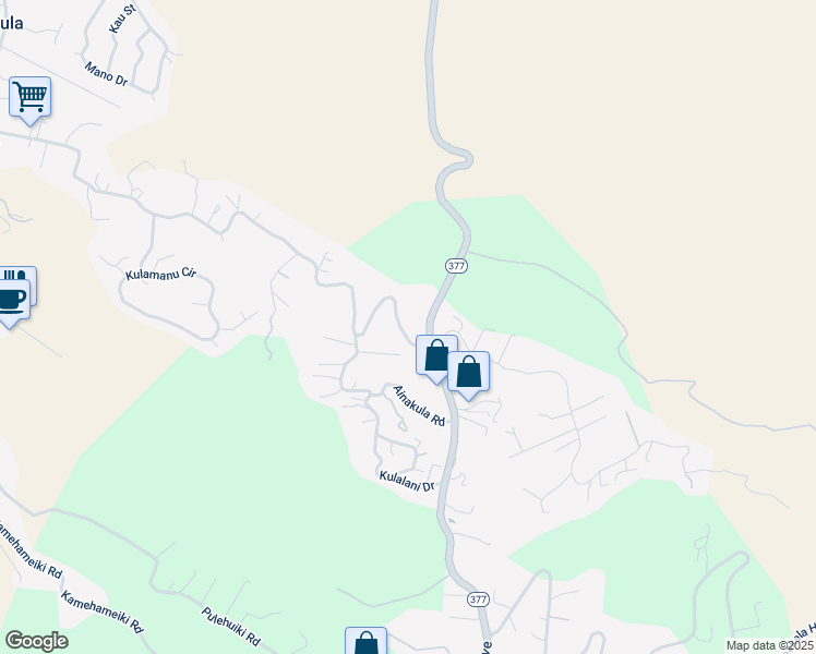 map of restaurants, bars, coffee shops, grocery stores, and more near 1515 Lower Kimo Drive in Kula