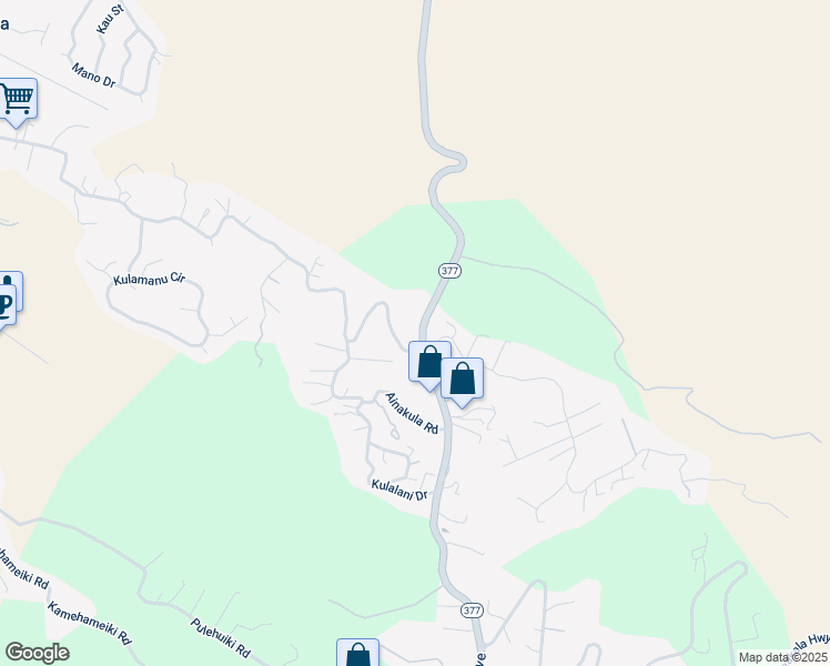 map of restaurants, bars, coffee shops, grocery stores, and more near 15-030 Haleakala Highway in Kula