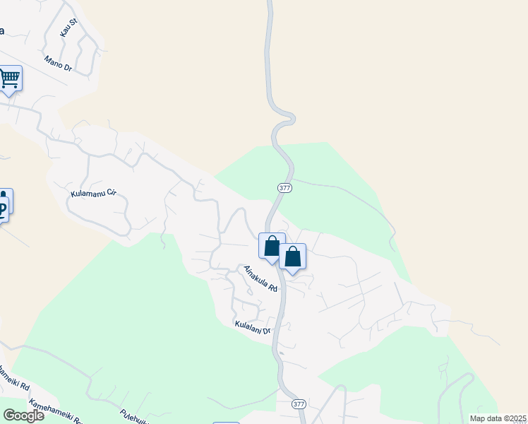 map of restaurants, bars, coffee shops, grocery stores, and more near 1445 Lower Kimo Drive in Kula