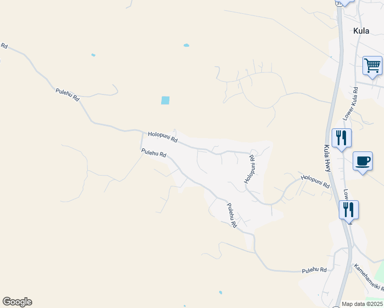 map of restaurants, bars, coffee shops, grocery stores, and more near 20 Pea Place in Kula