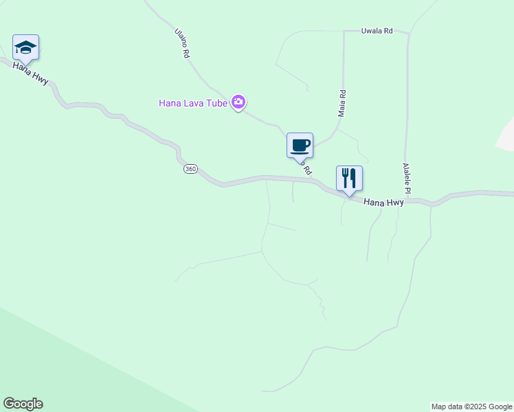 map of restaurants, bars, coffee shops, grocery stores, and more near 60 Kalo Road in Hana