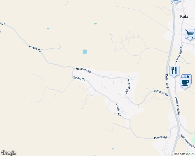 map of restaurants, bars, coffee shops, grocery stores, and more near 20 Pea Place in Kula