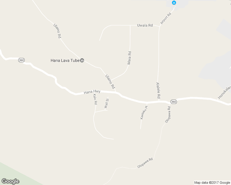 map of restaurants, bars, coffee shops, grocery stores, and more near 0 Ulaino Road in Hana