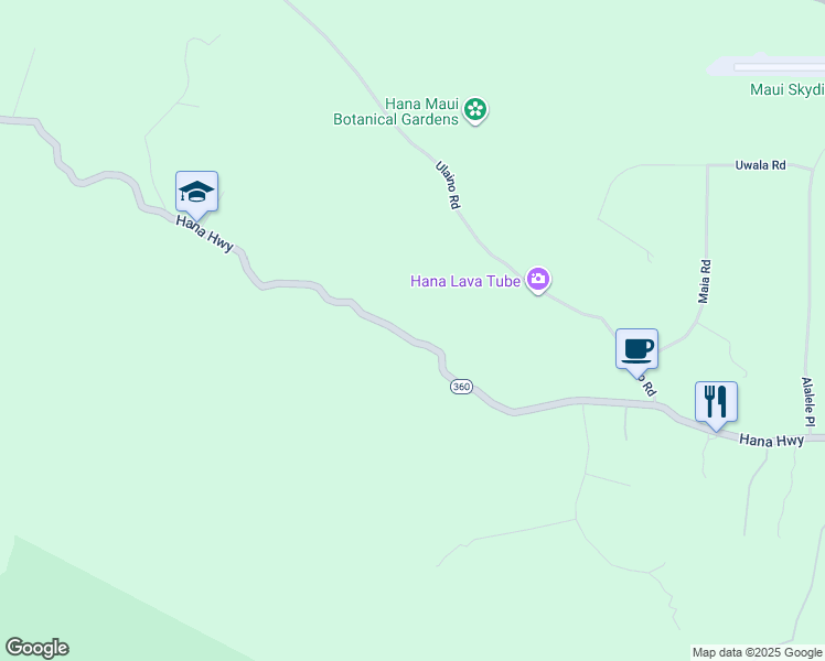 map of restaurants, bars, coffee shops, grocery stores, and more near 2473 Hana Highway in Hana