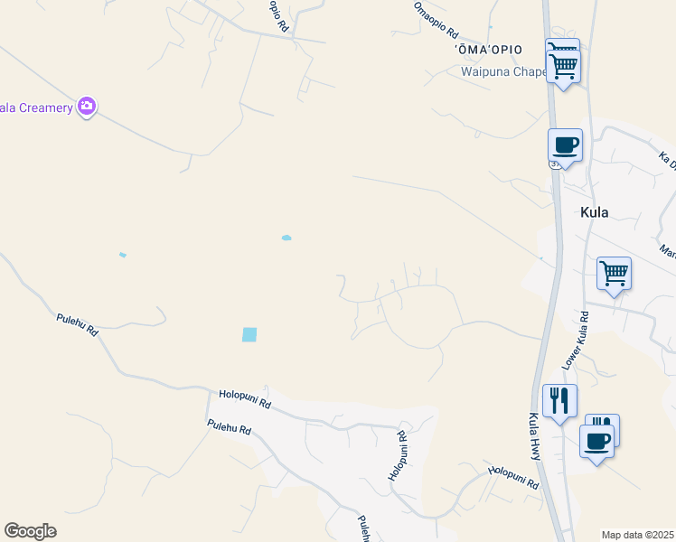 map of restaurants, bars, coffee shops, grocery stores, and more near 366 Huahua Place in Kula