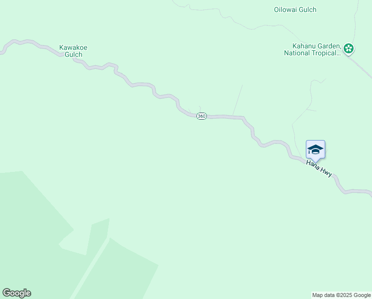 map of restaurants, bars, coffee shops, grocery stores, and more near Hana Highway in Maui County