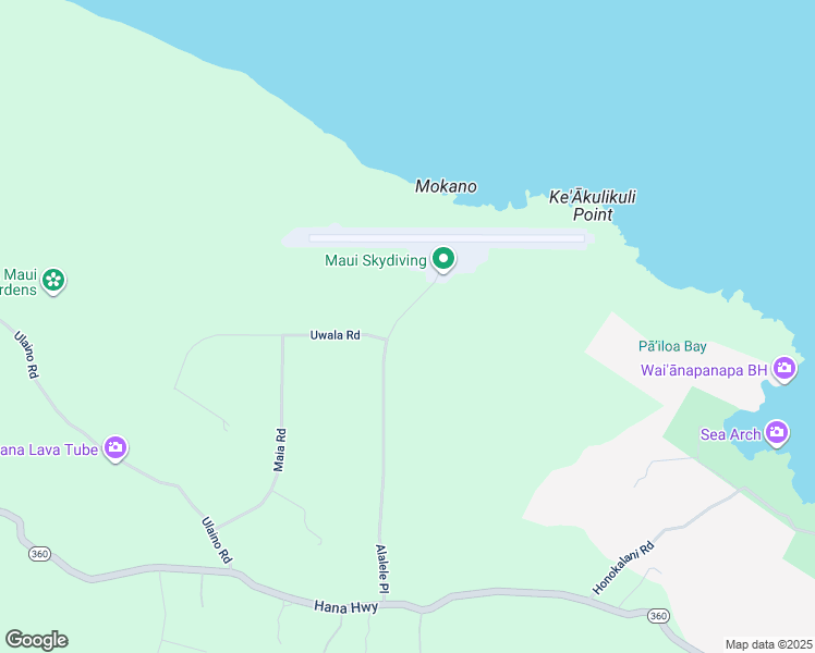 map of restaurants, bars, coffee shops, grocery stores, and more near 380 Alalele Place in Hana