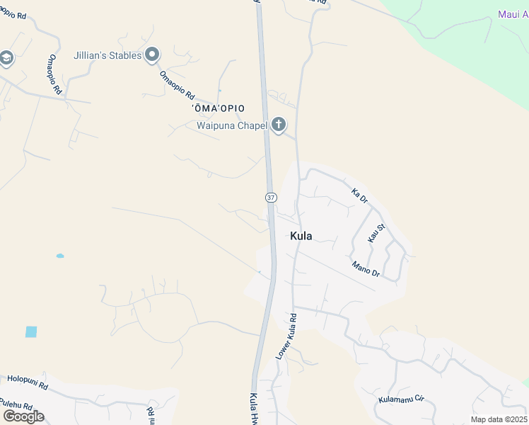map of restaurants, bars, coffee shops, grocery stores, and more near 2710 Kula Highway in Kula