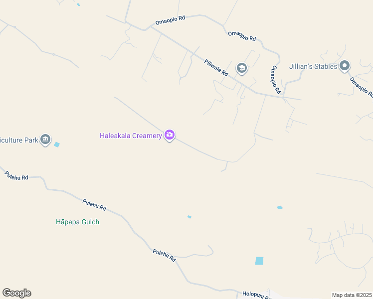 map of restaurants, bars, coffee shops, grocery stores, and more near 126 Hoomaikai Place in Kula