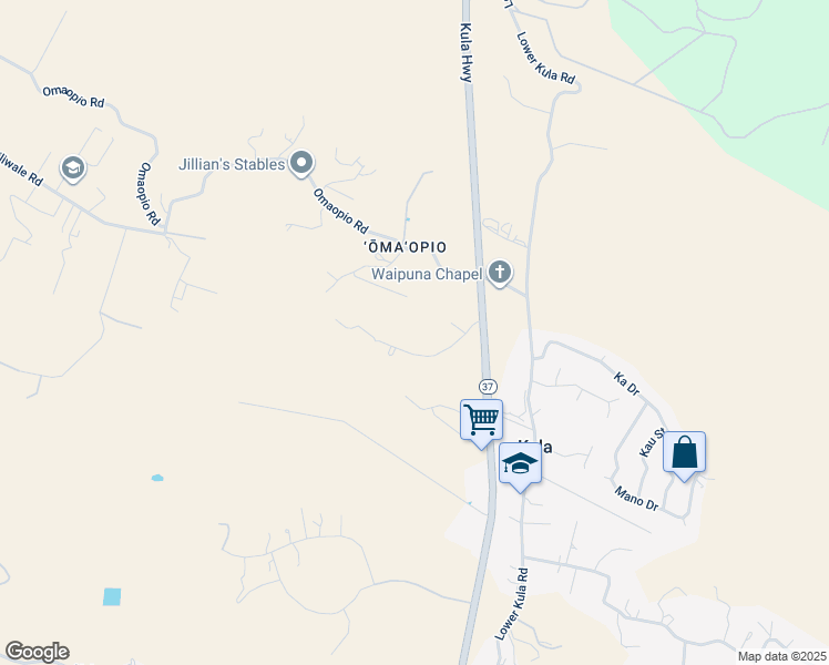 map of restaurants, bars, coffee shops, grocery stores, and more near 216 Keoni Place in Kula