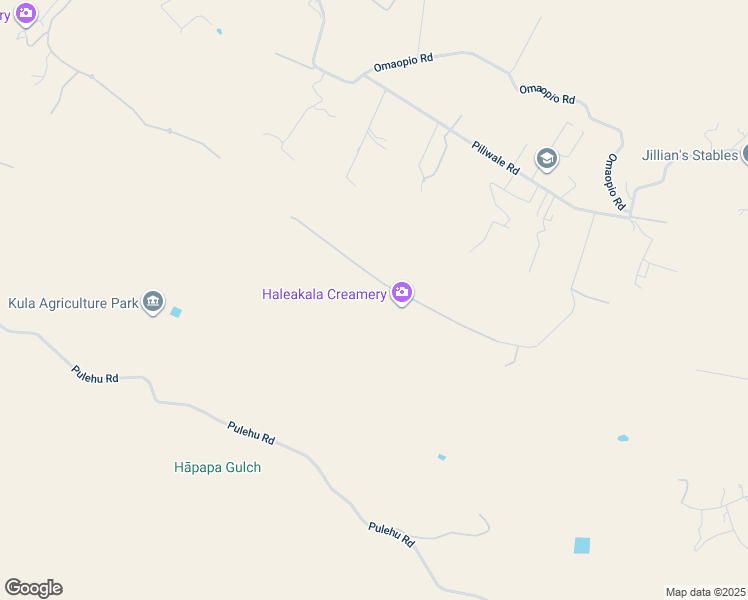 map of restaurants, bars, coffee shops, grocery stores, and more near 158 Hoomaikai Place in Kula