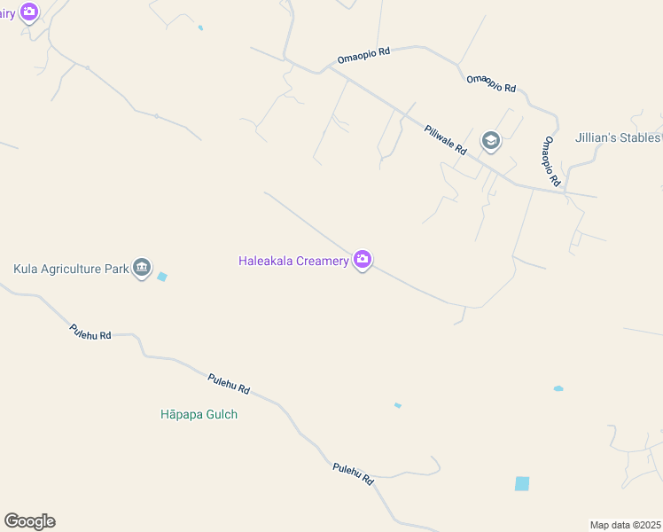 map of restaurants, bars, coffee shops, grocery stores, and more near 158 Hoomaikai Place in Kula
