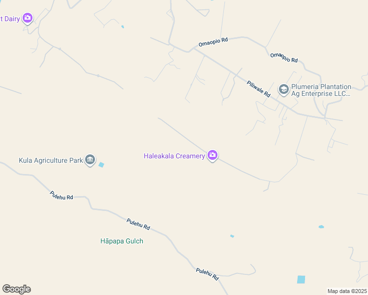 map of restaurants, bars, coffee shops, grocery stores, and more near 154 Hoomaikai Place in Kula