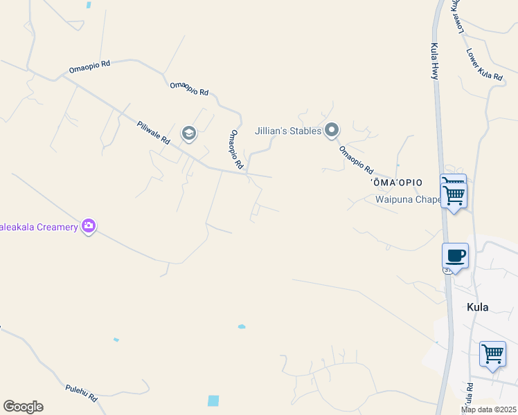 map of restaurants, bars, coffee shops, grocery stores, and more near 5 Piliwale Road in Kula
