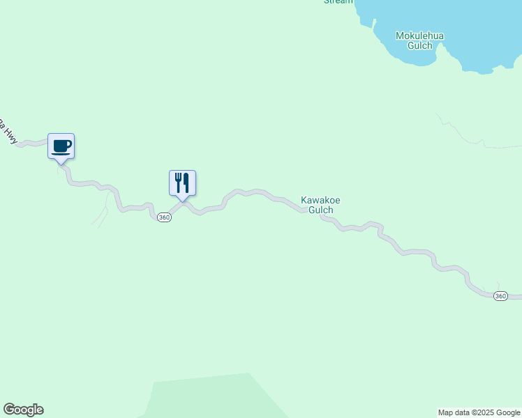 map of restaurants, bars, coffee shops, grocery stores, and more near 1400 Hana Highway in Hana