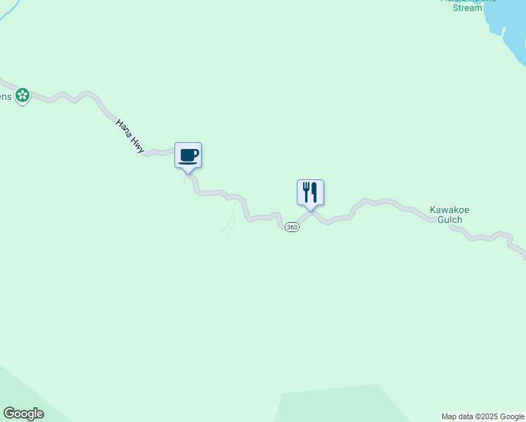 map of restaurants, bars, coffee shops, grocery stores, and more near 973 Hana Highway in Maui County