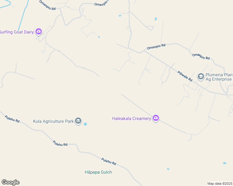 map of restaurants, bars, coffee shops, grocery stores, and more near 126 Hoomaikai Place in Kula