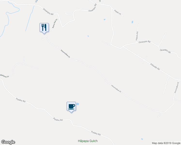 map of restaurants, bars, coffee shops, grocery stores, and more near 100 Hoomaikai Place in Kula