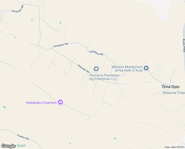 map of restaurants, bars, coffee shops, grocery stores, and more near 115 Piliwale Road in Kula