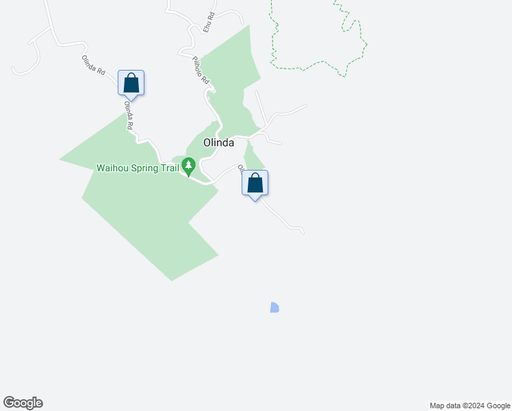 map of restaurants, bars, coffee shops, grocery stores, and more near 2710 Olinda Road in Makawao