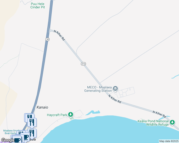 map of restaurants, bars, coffee shops, grocery stores, and more near 0 North Kihei Road in Kihei