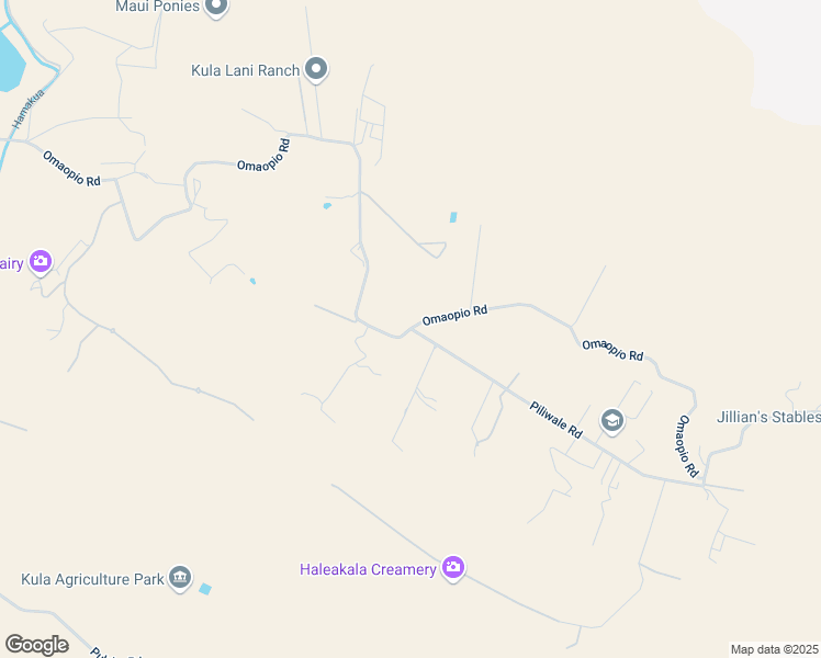 map of restaurants, bars, coffee shops, grocery stores, and more near 2001 Omaopio Road in Kula