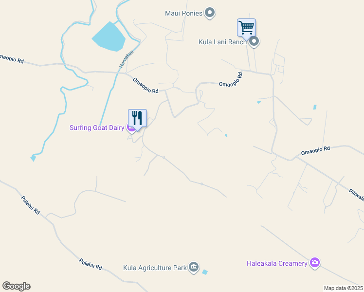 map of restaurants, bars, coffee shops, grocery stores, and more near 101 Ikena Kai Place in Kula