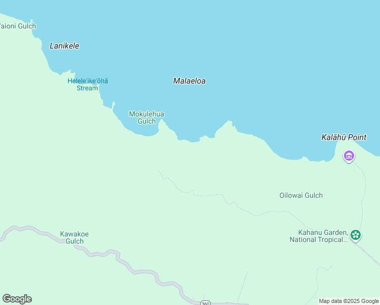 map of restaurants, bars, coffee shops, grocery stores, and more near 0 Ulaino Road in Hana