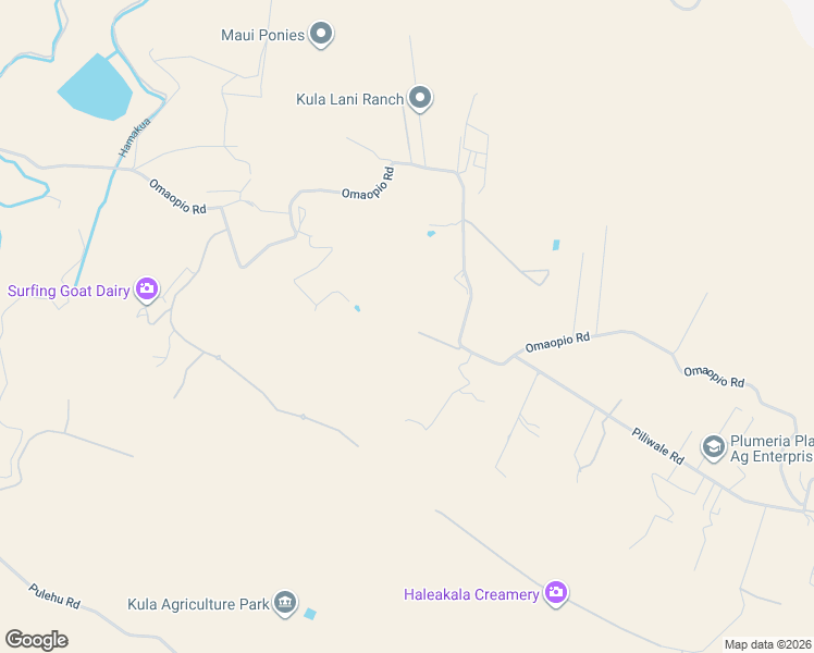 map of restaurants, bars, coffee shops, grocery stores, and more near 2301 Omaopio Road in Kula