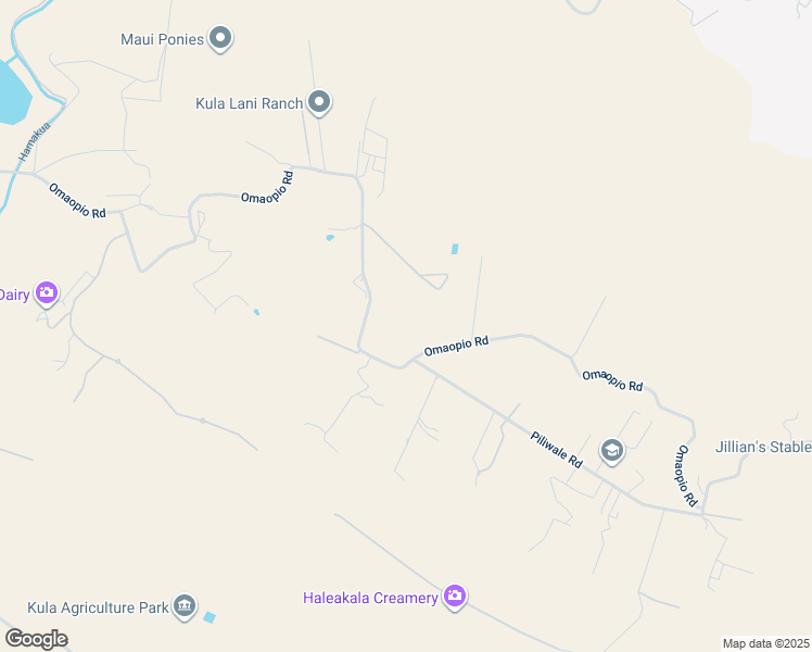map of restaurants, bars, coffee shops, grocery stores, and more near 2460 Omaopio Road in Kula