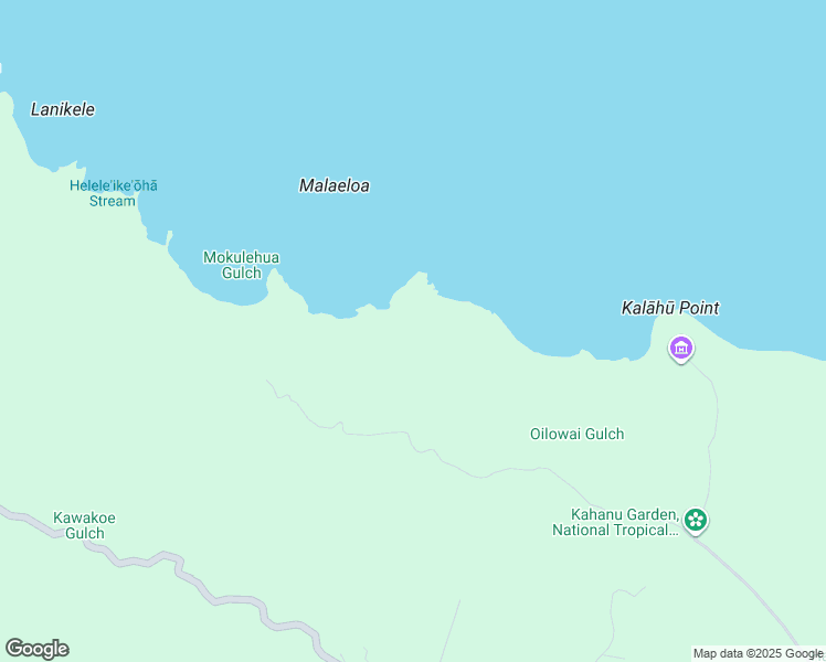 map of restaurants, bars, coffee shops, grocery stores, and more near 1290 Ulaino Road in Hana
