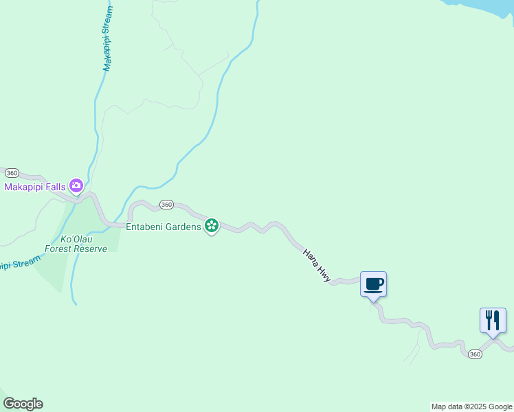 map of restaurants, bars, coffee shops, grocery stores, and more near 20 Hana Highway in Paia
